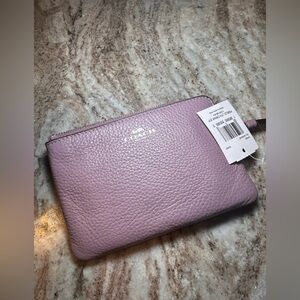 Coach Lavender Leather Wristlet